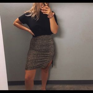 Charlotte rouse leopard skirt
